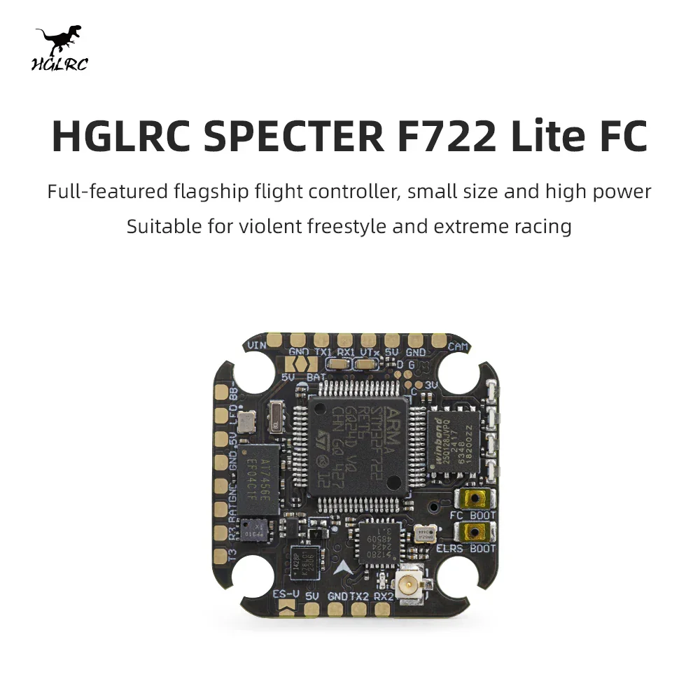 HGLRC SPECTER F722 Lite ICM42688 Gyro Integrated ELRS 2.4G Receiver Flight Controller thumbnail 2