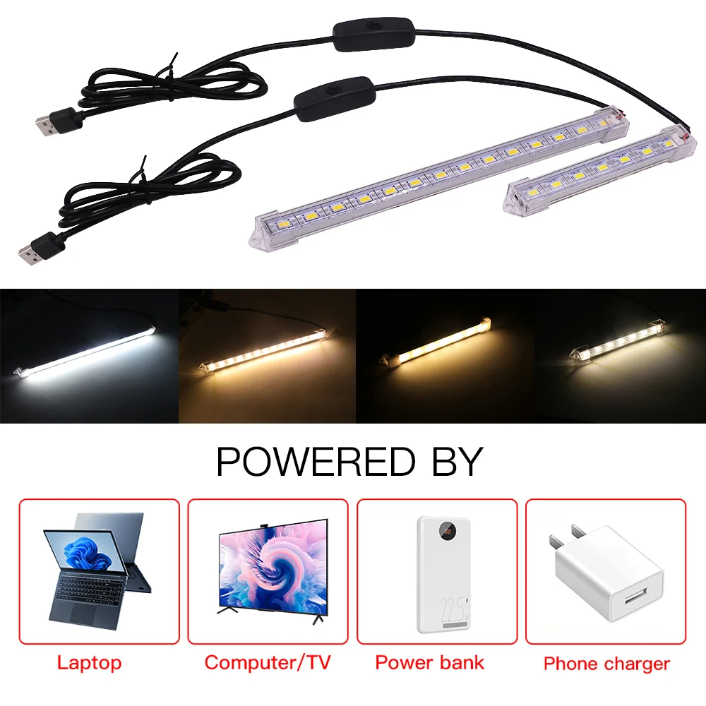 USB Powered LED Bar Light DC 5V SMD5630 Rigid Strip Warm Natural Cold White LED Strip Tube Lamp 10CM 20CM 50CM Cabinet Light led light led cabinet light led light bar