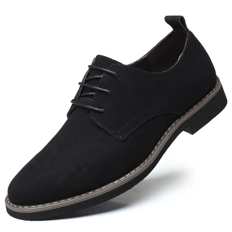 High Quality Spring Suede Leather Men Shoes Oxford Casual Classic Sneakers for Male Comfortable Footwear Large Size 38-48