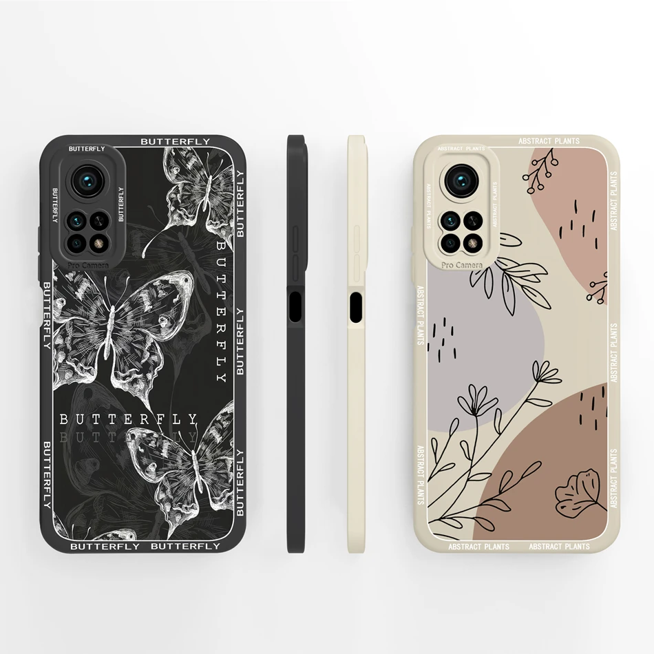 Black Butterfly Liquid Silicone Full Protection Case
