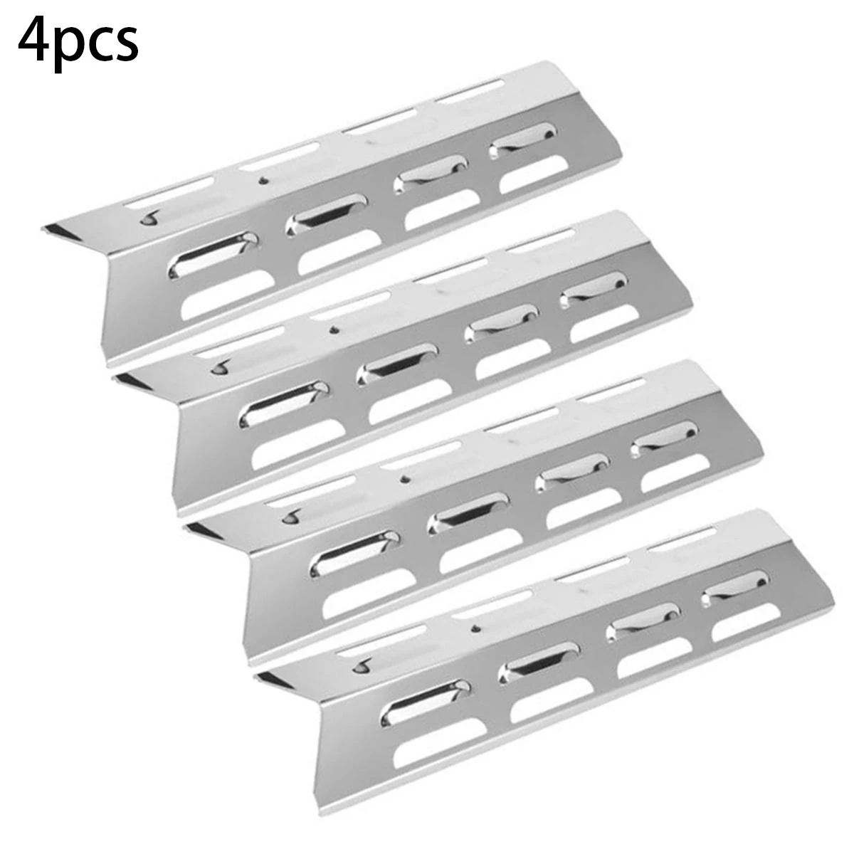 

4Pcs Heat Plate Adjustable Stainless Steel BBQ Gas Grill Replacement Kit 408x98x35mm No Odor Safe BBQ Tool Accessories Kitchen