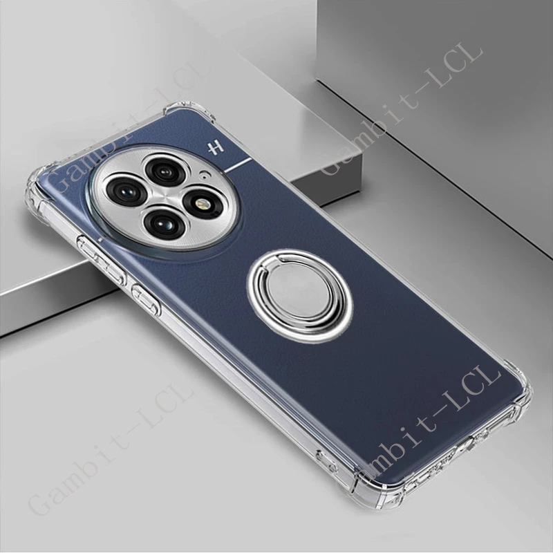 Premium TPU Silicone Phone Case with Back Ring Holder Bracket - Soft and Durable Protection
