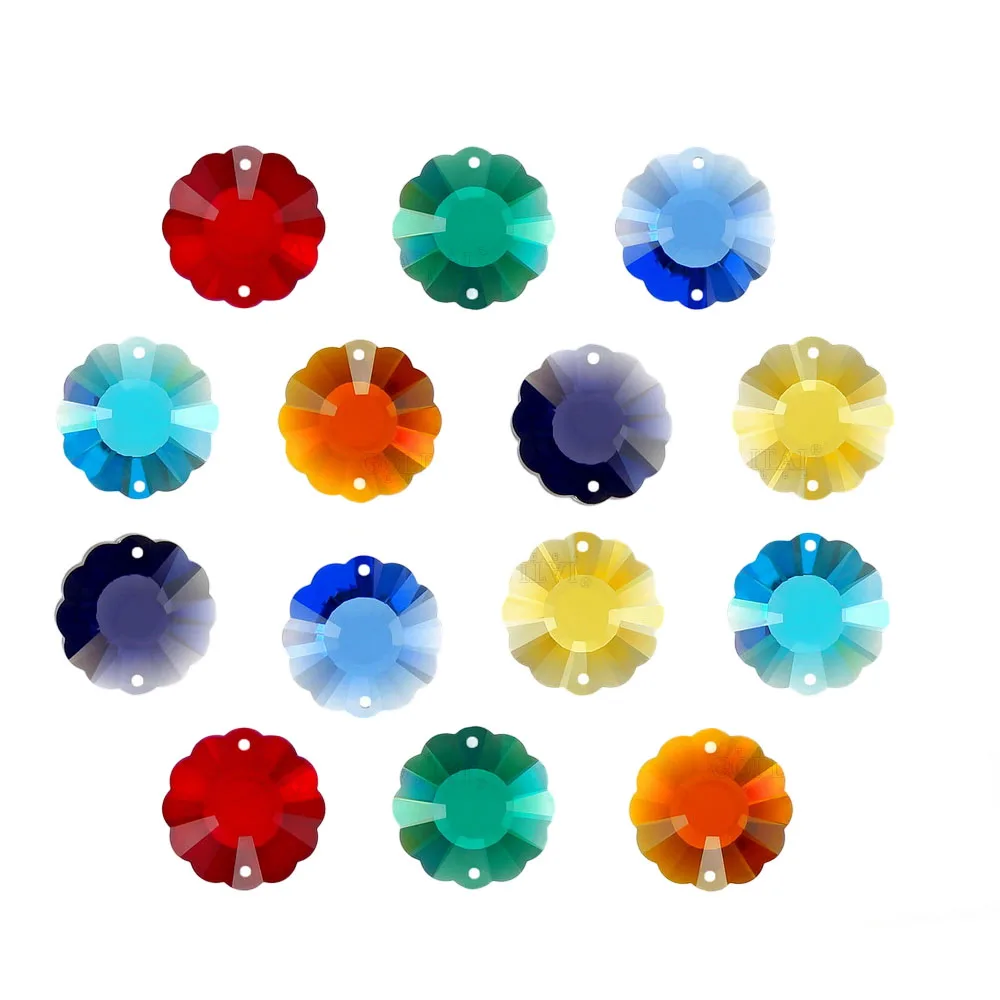Crystal Plum Blossom Beads 25mm True Color Chandelier Prism Crystals Sun Catcher Rainbow Maker Home Garden Decoration Ornaments