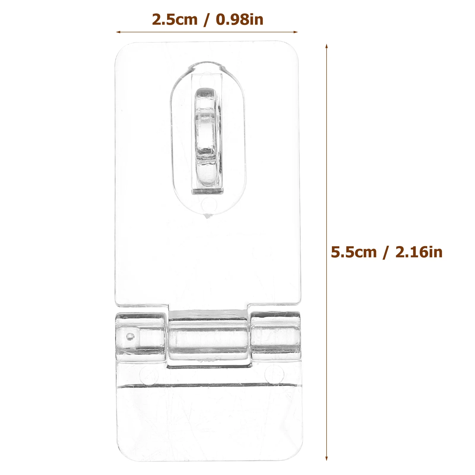 12 Sets Transparent Lock Hinge Latches Clear Hasp Boxes Buckle Locks Padlock Jewelry Cabinet Hinges Acrylic Cupboard Buckles