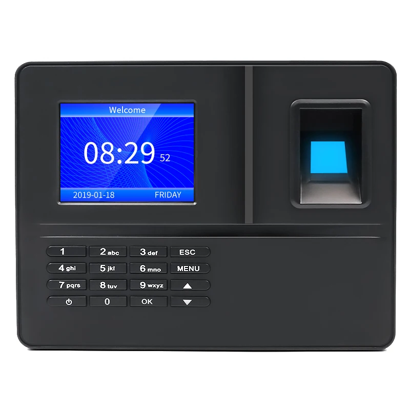 Biometric TFT LCD Display USB Time Clock Employee Checking-in Recorder Fingerprint time attendance machine