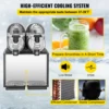 VEVOR Commercial Slushy Machine, 3LX2 Tank Slush Drink Maker, 370W Frozen Drink Machine with Temperature Preservation, Black 5