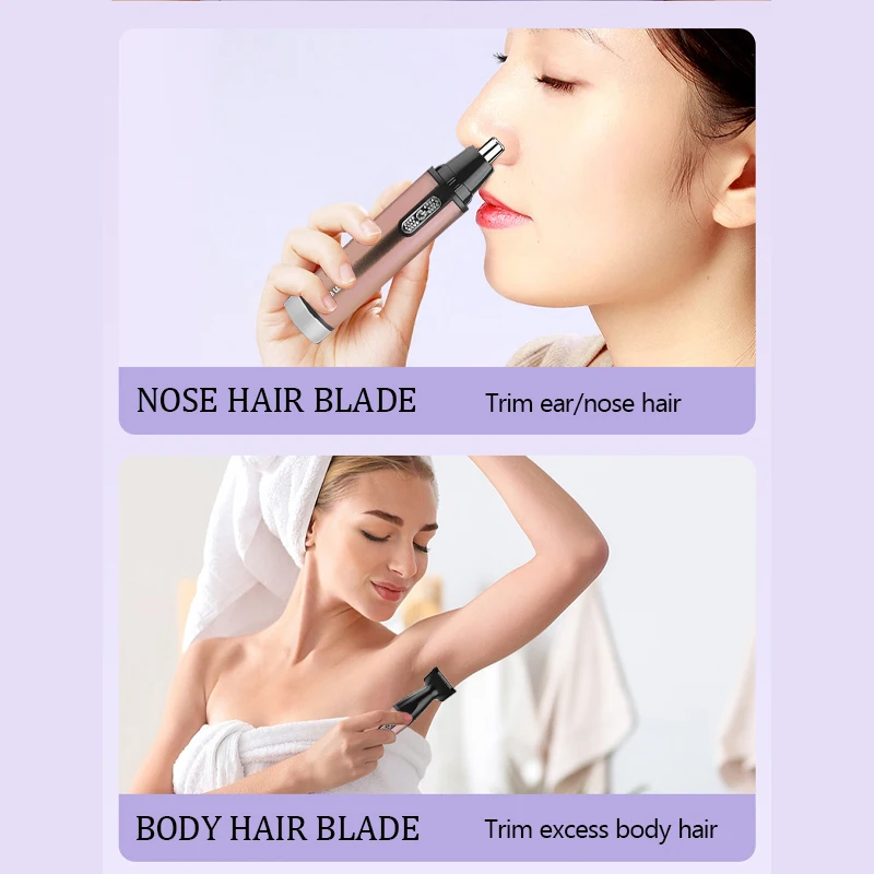 Kemei electric nose hair trimmer rechargeable electric nose hair trimmer nasal cleaner washing blade KM-6629