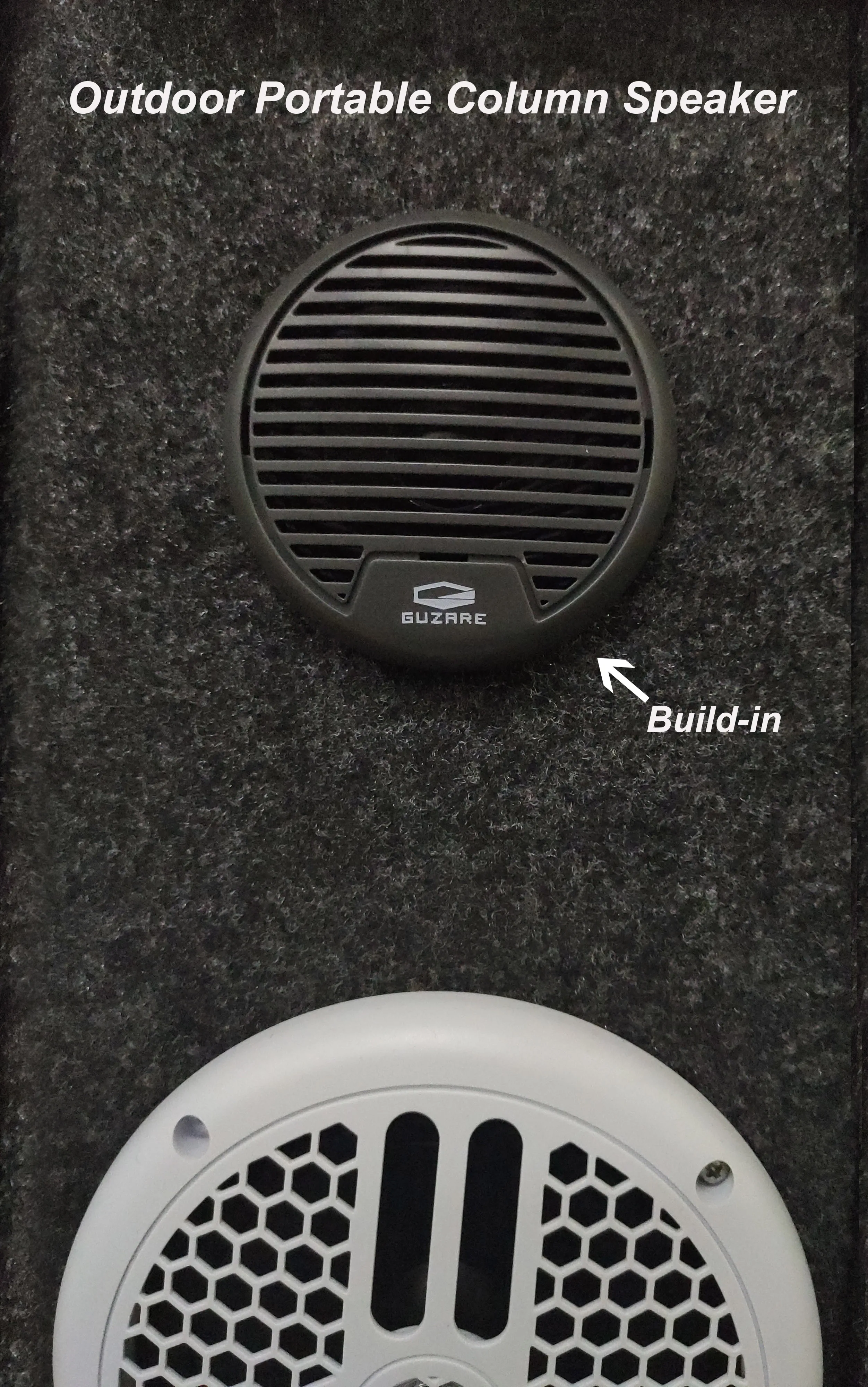 GUZARE MARINE Speakers Boat IP66 Waterproof 70Watts/Per 2 Way L & R Sound Channels，2Pcs for UTV ATV RVs
