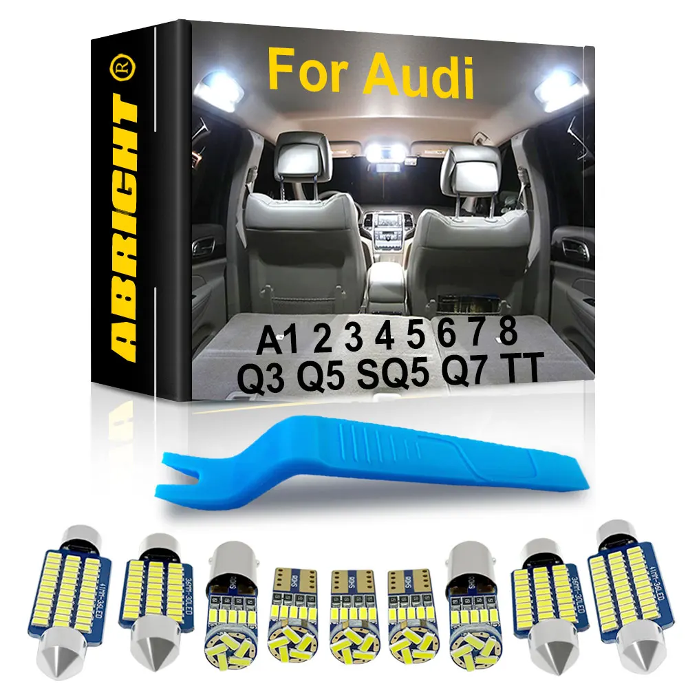 

Car Interior Light LED For Audi A1 A2 A3 A4 A5 A6 A7 A8 8P 8V 8L B5 B6 B7 B8 8T 8TA 8T3 C5 C6 C7 Q3 Q5 SQ5 Q7 4L TT 8N 8J Canbus