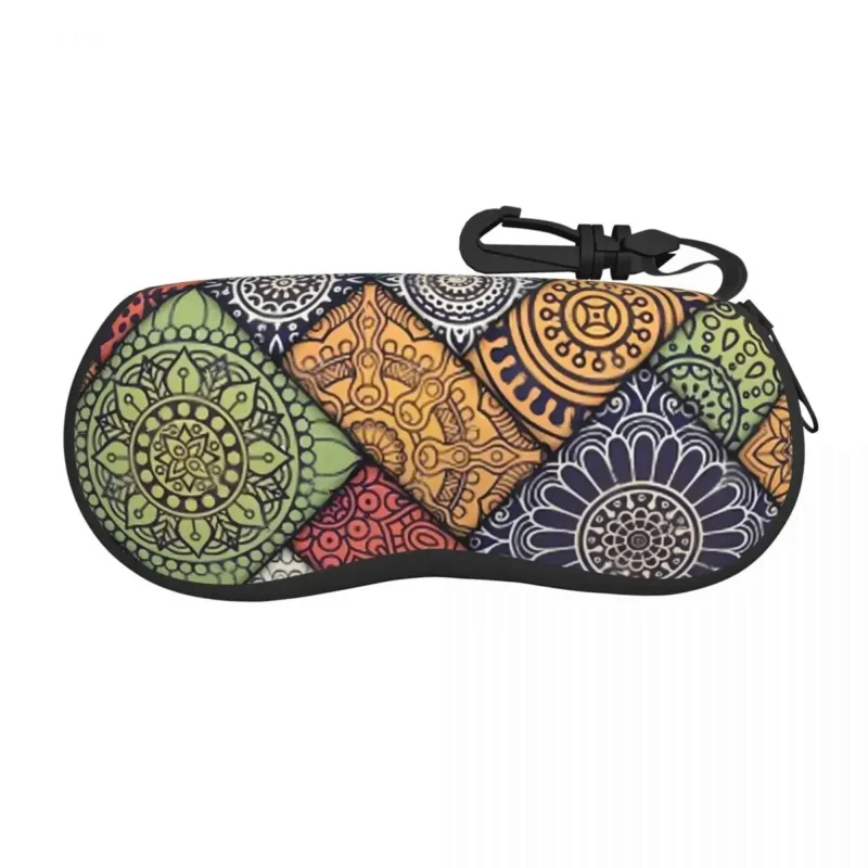 

Bohemian Dashiki Horizontal Glasses Case Ethnic Style Reading Soft Sunglasses Pouch Zipper Male Female Eyewear Accessory