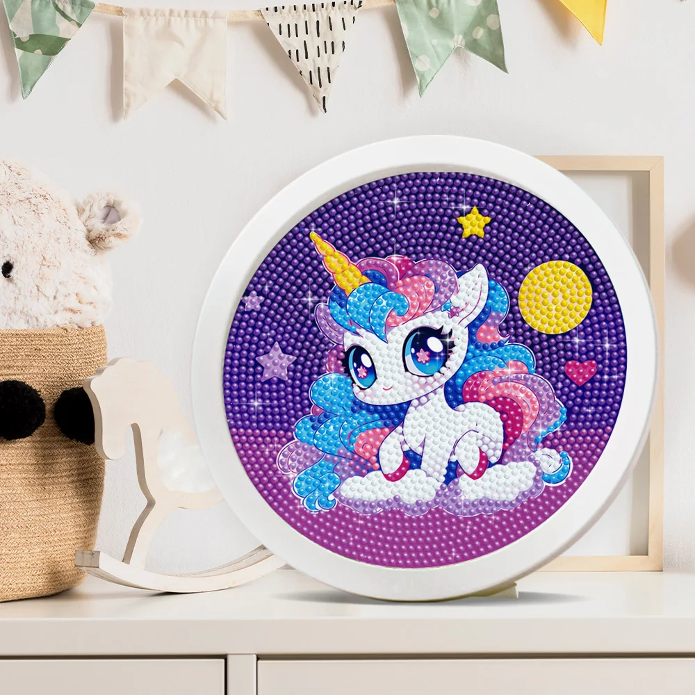 DIY Handmade Diamond Painting Cartoon Unicorn Mermaid Mosaic Diamond Painting Set Gift Toys for Girls Home Decoration