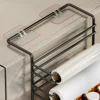 Kitchen Refrigerator Side Shelf Spice Storage Rack Organizer for Refrigerator Kitchen Paper Holder Seasoning Organizer Rack 4