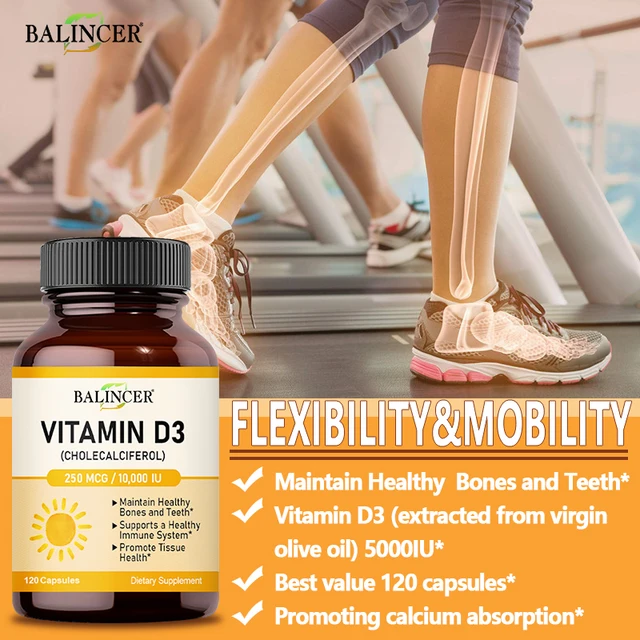646-83fc10.jpg Vitamin D3 10,000 IU Capsules for Supporting Bone, Teeth, Muscle, Tissue and Immune Health, Non-GMO
