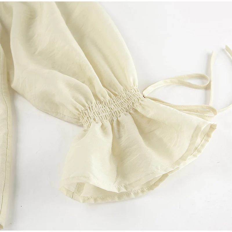 Conjunto de 2 piezas de pantalones cortos holgados con volantes para mujer, cuello en V, camisas caladas, pantalones cortos de pierna ancha, traje blanco para primavera y verano 2025.