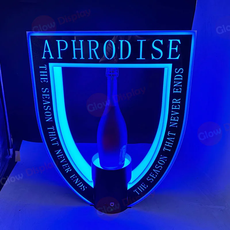 DJ Disco Events Party Led Shield Bottle Glorifier Champagne wine holder VIP Metal Bottle Presenter for night Club