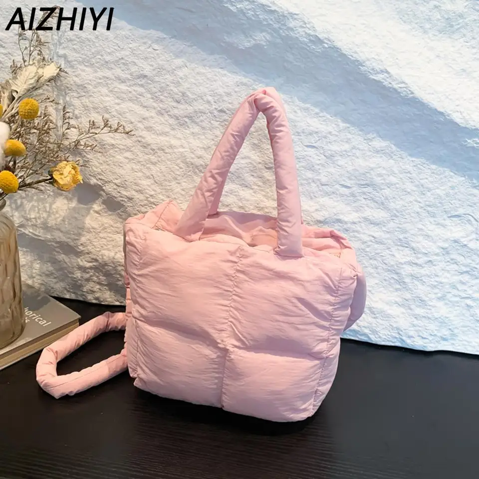 Puffer Shoulder Crossbody Bag - Quilted Bubble Tote, Soft Cloud Purse With Wide Strap, Large Capacity - View #4
