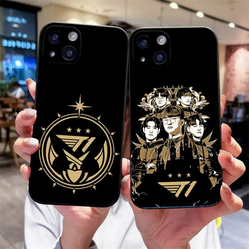 2023 T1 Team L-Lols Lpl Custodia Per Telefono Foker Per Iphone 15,14,13,12,11 Plus,Pro,Max,Xr,Xs,X,7,8 Plus,Se,Mini Silicone Soft