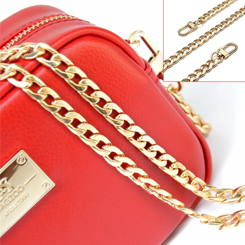Bags Chains Bag Parts Accessories Metal Flat Chain Hardware Bag Chain Strap for Ladies Handbag Handle Replacement Bag Accessorie