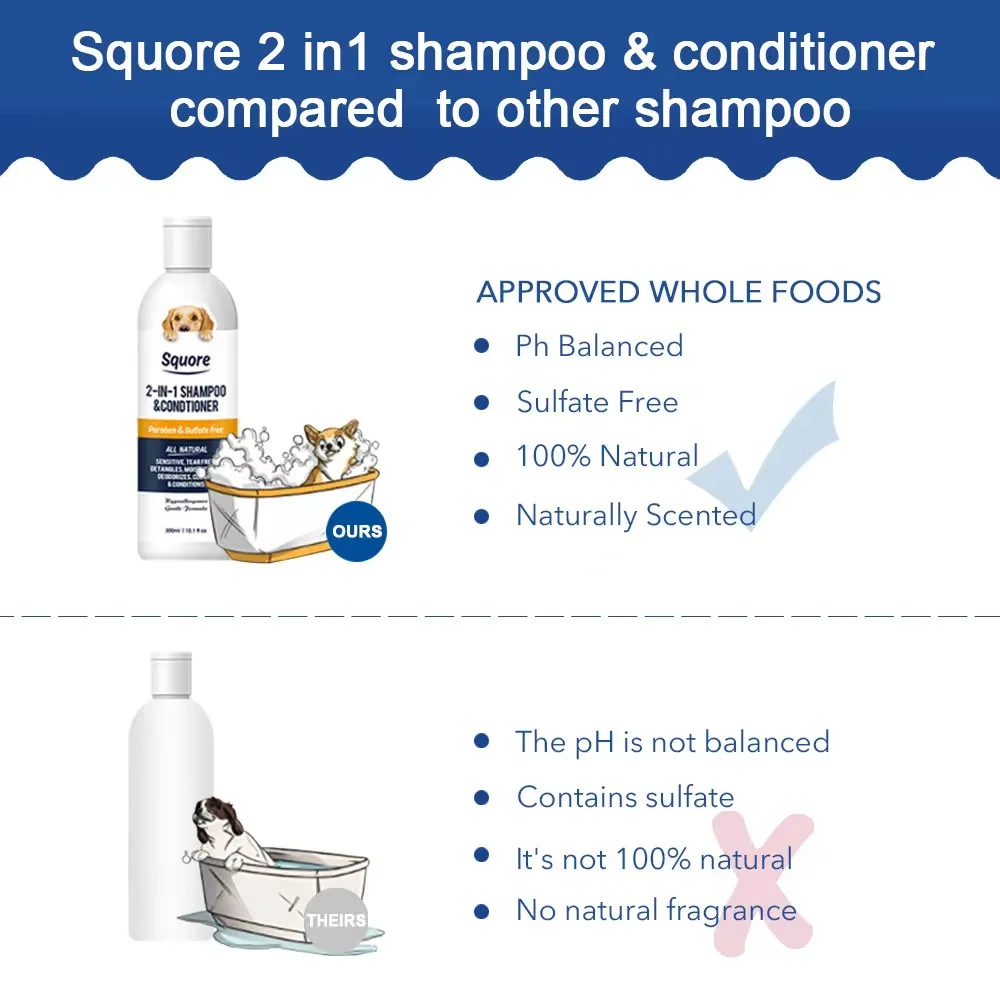 Pet Shampoo and Conditioner 2in1Pet Shower Gel for Puppy Dog Cat Shower Soap Soft Dog Shampoo Body Wash