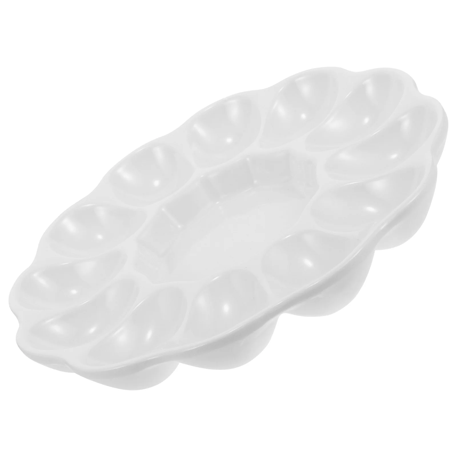 Easter Egg Tray Pantry Lid Collector Auto Deviled Serving Platter Carriers Devilled Eggs Holder Trays for Party Ceramic Dish 4
