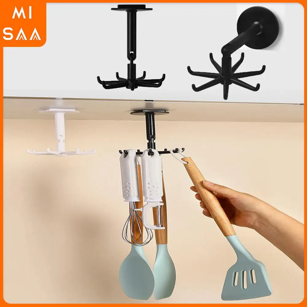 Description Picture 3 of itemKitchen Hook Multi-Purpose Hooks 360 Degrees Rotated Wall-Mounted Holder Rack For Organizer Storage Spoon Hangers Accessories