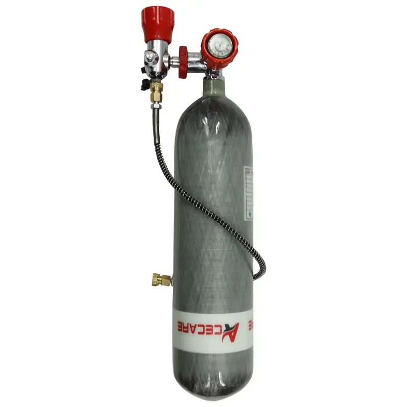 Acecare 3L CE High Pressure Carbon Fiber Cylinder Red Valve Filling Station  Scuba Tank Breathing Apparatus for Firefighting