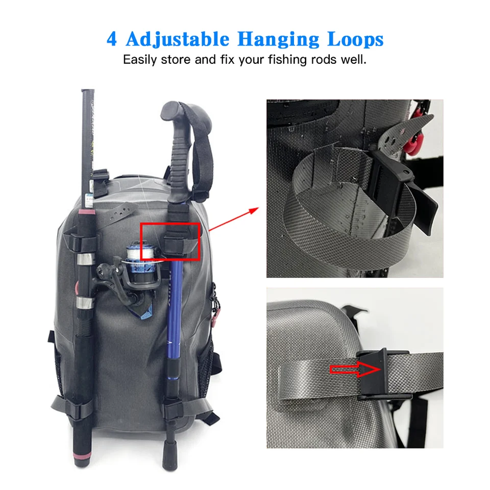 18L Fishing Backpack Water Resistant Fishing Shouder Bag with