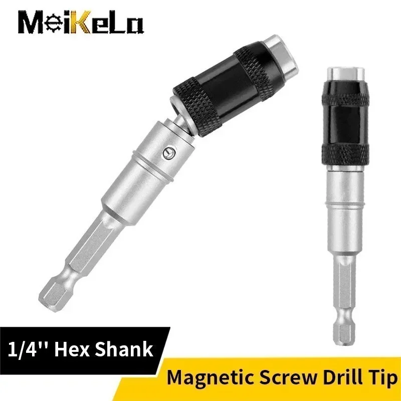 Meikela 육각 마그네틱 나사 팁 잠금 비트, 퀵 체인지 거치대 드라이브 가이드 드릴 비트, 스크루 드라이버 익스텐션 로드, 1/4 인치, 1 개