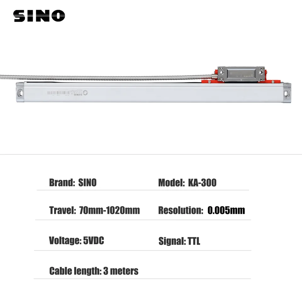 グレーティングスケール変位センサー CNC加工機 DRO リニアガラススケール KA300 70mm 120mm 170mm 220 リニアエンコーダ  0.005mm光学格子定規センサー5UM旋盤フライス盤用TTL 120mm〜520mm KA300(KA-300-2 フライス盤用 0.005mm  リニア光学式 5um グレーティングルーラー ... リニアスケール 格子定規 リニアスケール 5um (0.005mm) 旋盤フライス盤 70mm に適合 旋盤フライス加工用
