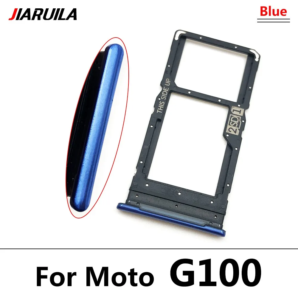 모토 G10 G20 G30 G50 G60 G60S G100 G200 G31 G32 G34 G35 G41 G42 G54 G75용 SIM 카드 칩 슬롯 트레이 홀더 수리 부품 10개