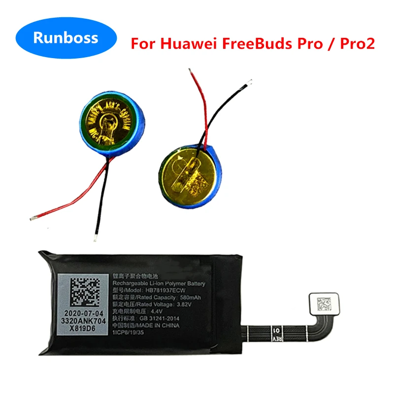 

HB781937ECW HB1160ECW New Battery For Huawei FreeBuds Pro / FreeBuds Pro 2 Pro2 Bluetooth Earphone T0003 T0006