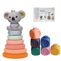 Baby Toys 6-12 Months, Montessori Toys for Babies 6-12 Months, Incl Stacking Building Blocks & Soft Infant Teething Toys & Senso 1