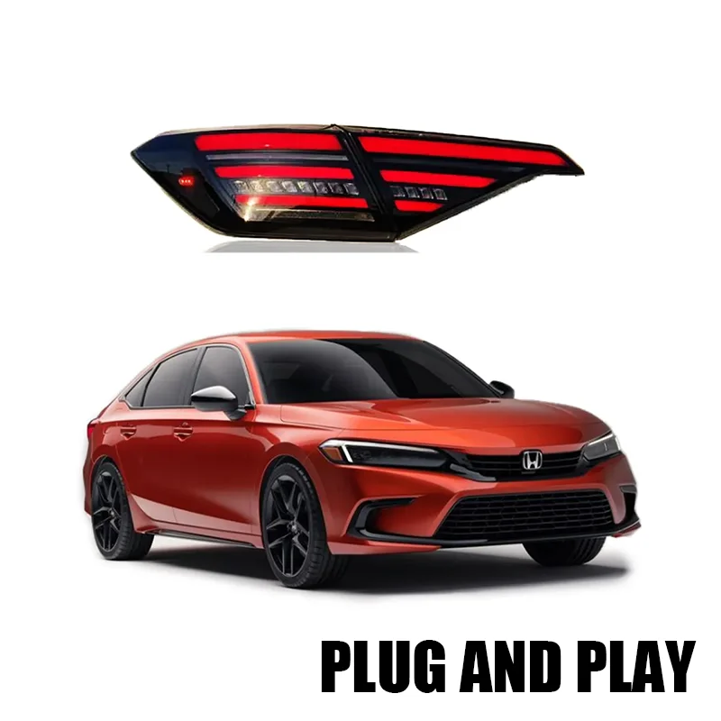 

Автомобильные задние фонари для Honda Civic 11th 21-23, анимационные задние фонари, задние фонари в сборе