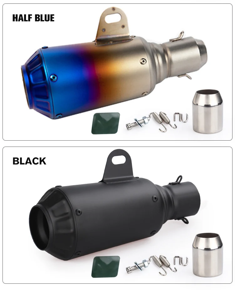 Universal Motorcycle Exhaust Tail Pipe 3651mm Slipon Muffler With