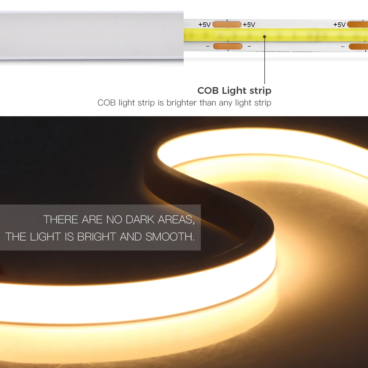 USB 네온 실리카 젤 테이프, COB LED 스트립 라이트, 핸드 모션 스캔 터치 센서, 조도 조절 스위치, 침실 주방 캐비닛 조명, DC5V
