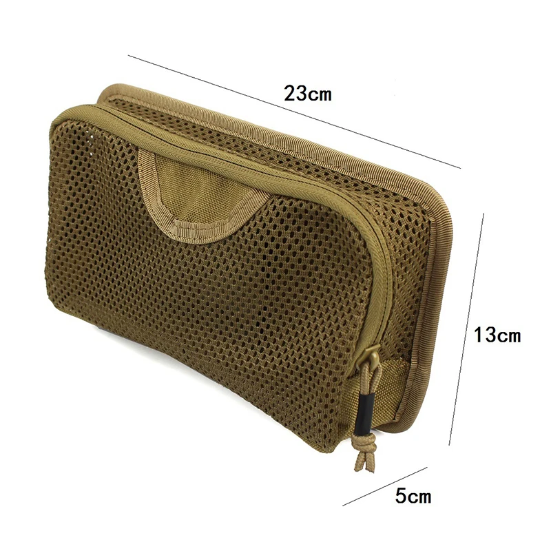 Taktische Mesh-Reiß verschluss tasche Modularer Einsatz Panel Organizer edc Utility Aufbewahrung tasche mit Klett verschlüssen für Rucksack – Detail 1