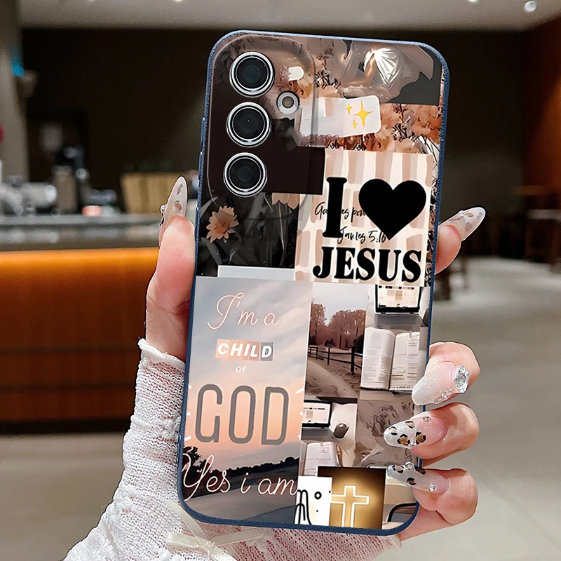 Jesus Collage Pattern Soft Phone Case