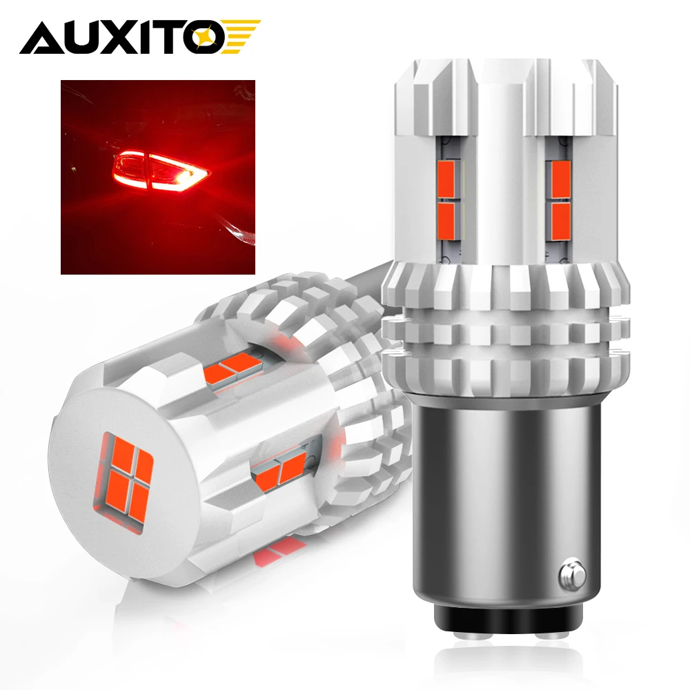 2Pcs 1157 P21 5W Bay15D Led Canbus P21/5W Lampadina Segnale Di Stop Led Auto 1157 Rosso Per Il Freno Drl Della Lampada Di Coda Luce Di Retromarcia Amb