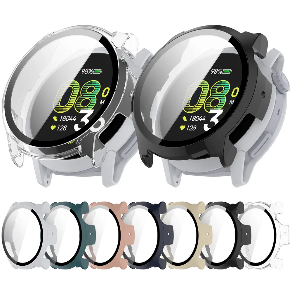 Protective Watch Case Cover with Glass Film - Hard PC Frame Shell Accessory