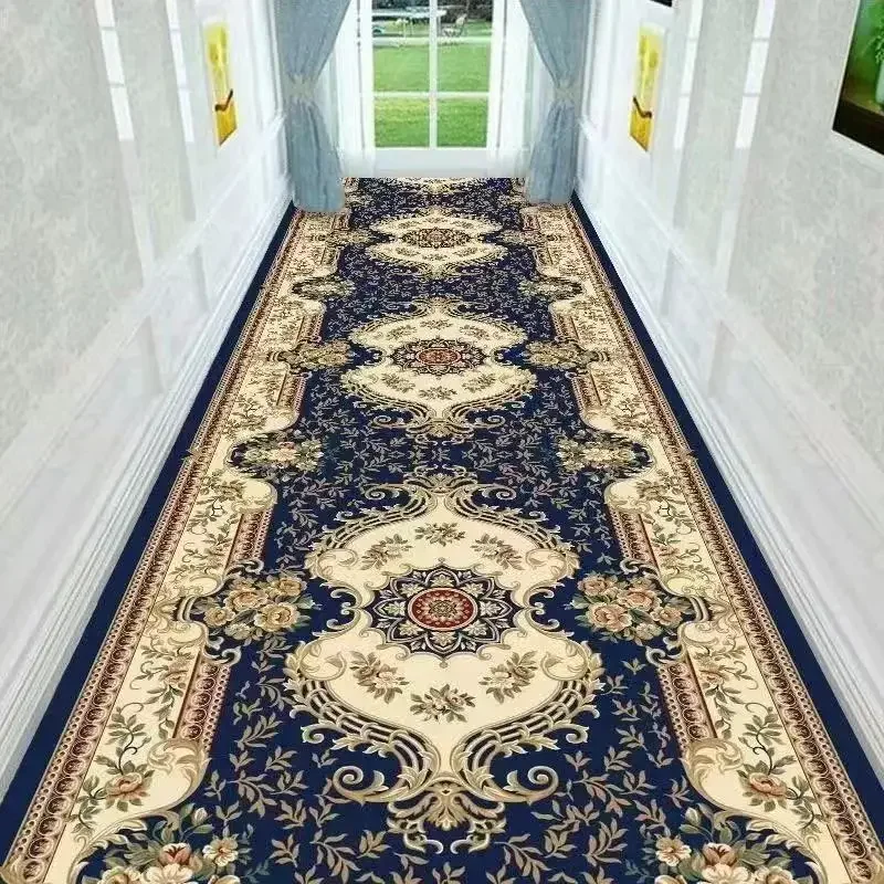 Bohemian Long Corridor Carpet Luxury European Decoration Hallway Rug Non-slip Easy Cleaning Floor Mat Stairway Runners Carpets 2