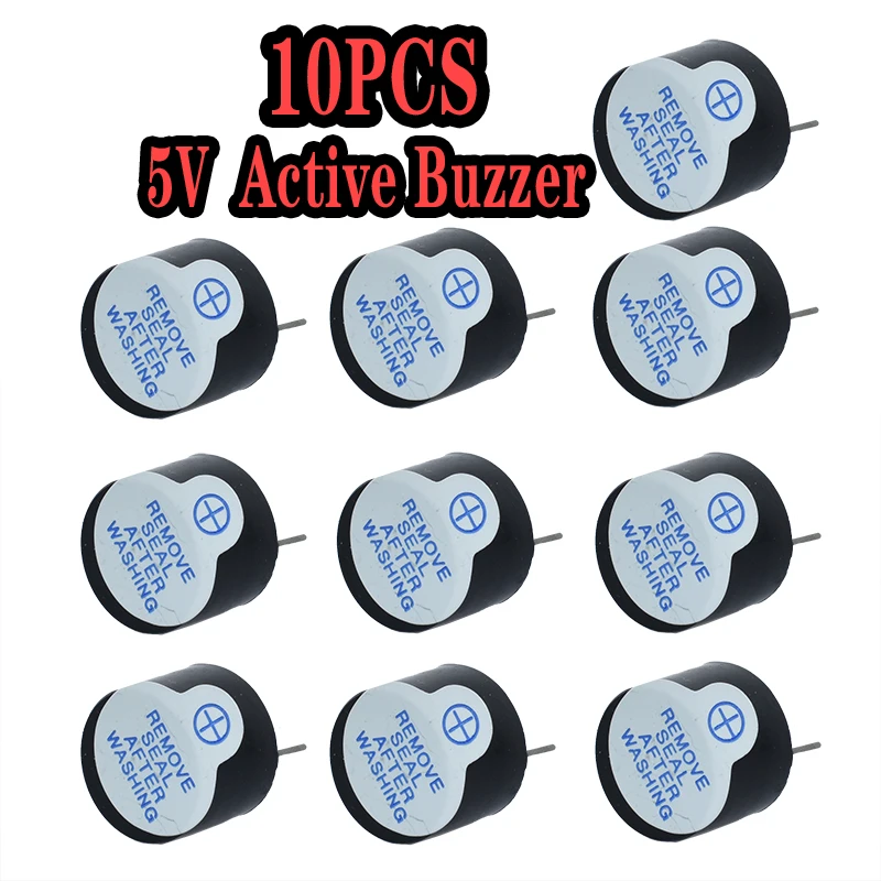 Big Voice 5V Active Buzzer Magnetic Long Continuo Beep Tone Alarm Ringer 12Mm Cicalini Piezoelettrici Attivi Adatti Per Stampanti Di Computer