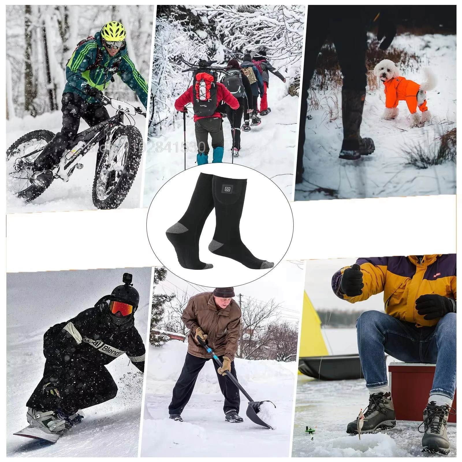 Rechargeable Thermal Heating Socks with Battery Box Men Women Anti-Cold Comfort Outdoor Camping Ski Sports Winter Essential