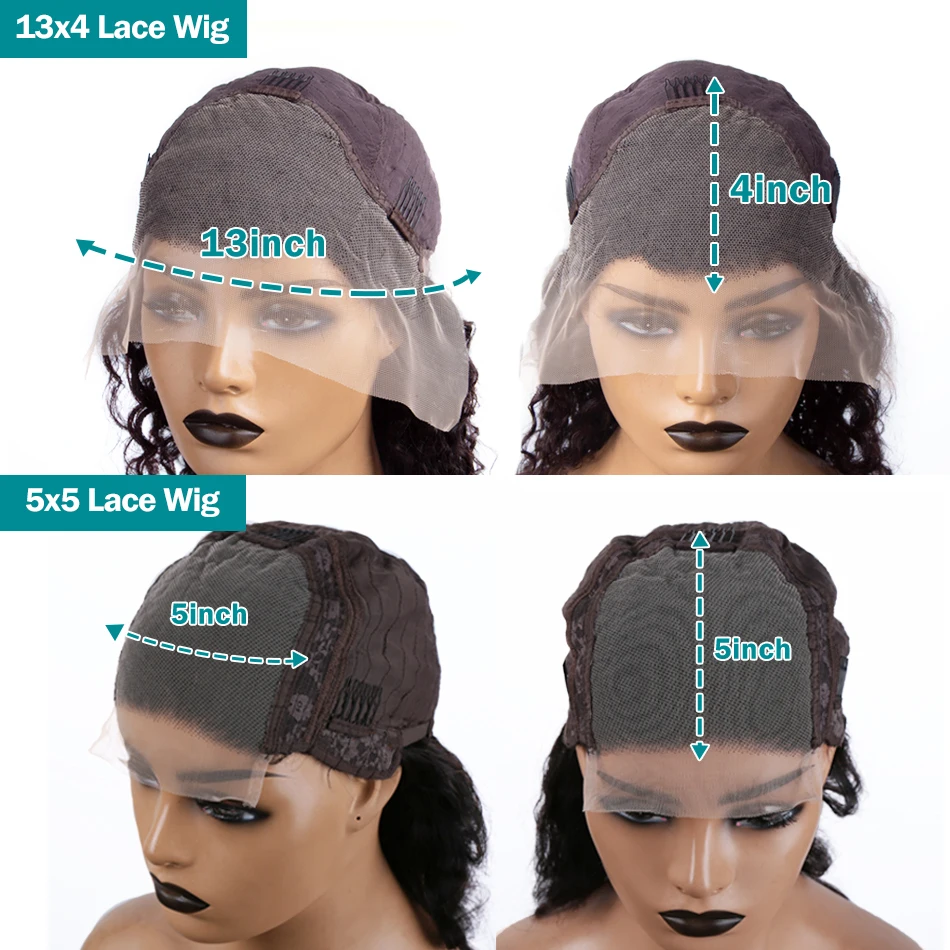 Bob HD Straight 5X5 Glueless Ready To Go Wear 13x4 Lace Frontal Wig Transparent