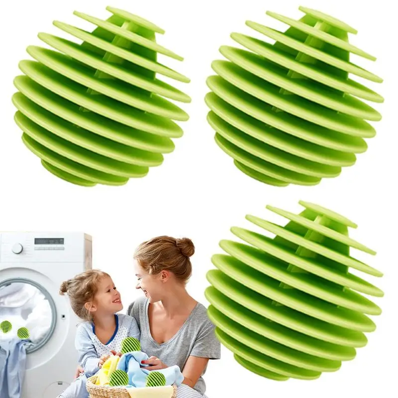 

Reusable Dryer Balls 3 Pcs Anti-Winding Soft Washing Balls TPR Reusable Laundry Dryer Balls Flexible Softener Ball For Deep