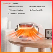 

Potable Mini Electric Heater Fan Desktop Infrared Heating Powerful Saving Warmer For Office Space Heaters PTC Ceramic Heating