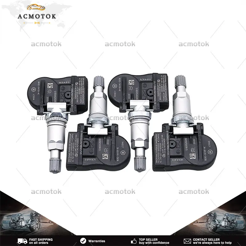 Sensore Di Monitoraggio Della Pressione Dei Pneumatici Muslimb Sensore Tpms 433Mhz Per Jaguar E-Pace F-Type Super V8 Land Rover Defender Volvo