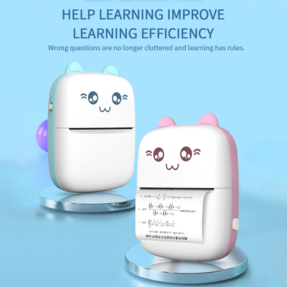 Label Printer C9 Mini Thermal Printer Wireless BT 200dpi Label Photo Memo Wrong Question Printing Tag Bluetooth Printer USB Cable Portable