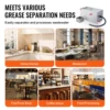 VEVOR Commercial Grease Trap Grease Interceptor Top Inlet Interceptor Under Sink Stainless Steel Grease Trap Waste Water Oil-wat 6