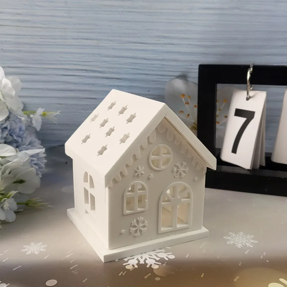 2-Pack Christmas Village Silicone Molds - DIY House Craft Molds For Resin & Plaster