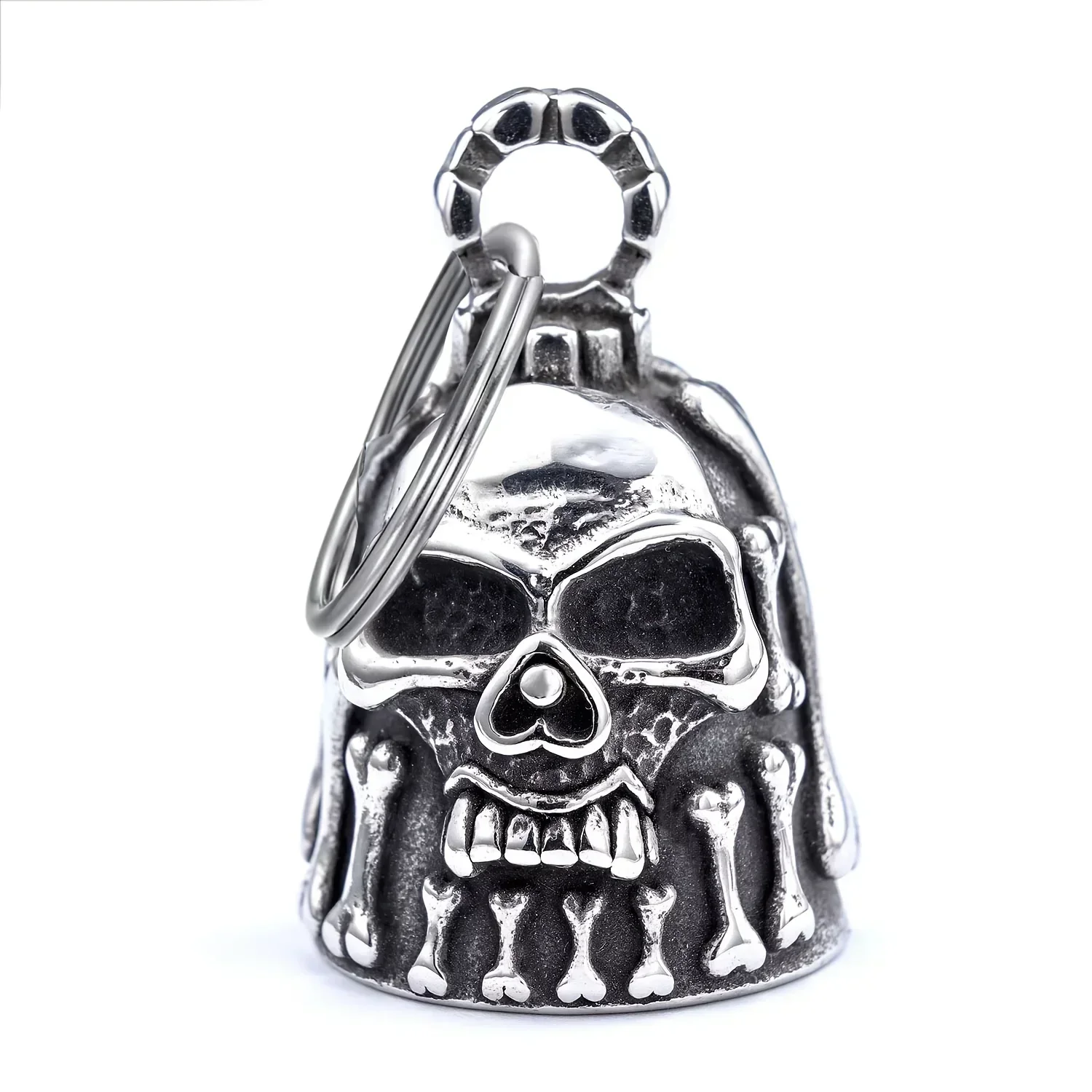 Lion King Pendant and Keychain with Uniquely Carved Bell - Retro Design